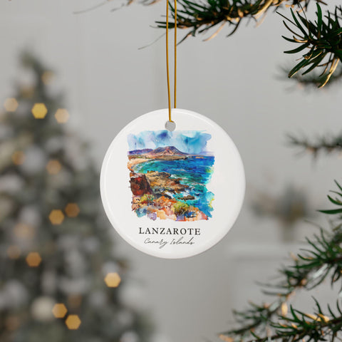 Lanzarote Ornament: Unique Lanzarote Souvenir, Lanzarote Decor, and Authentic Canary Island Christmas Gift