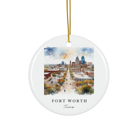 Fort Worth Texas Ornament: Fort Worth TX Souvenir, Fort Worth Xmas Decor, and Authentic Fort Worth Texas Gift