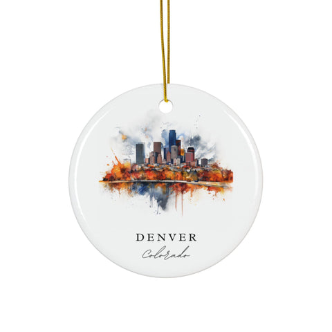 Denver Colorado Ornament: Unique Denver Souvenir, Denver CO Decor, and Authentic Denver Christmas Gift