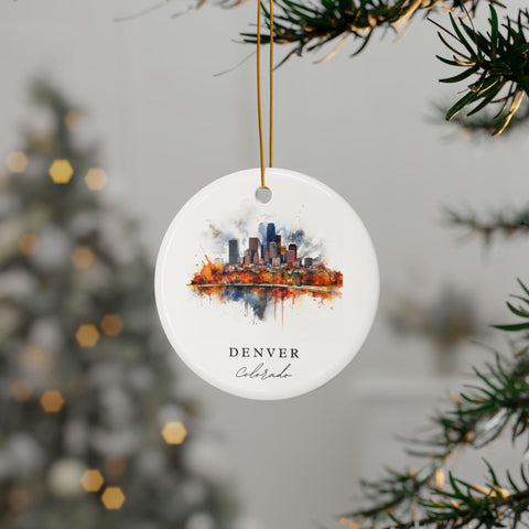 Denver Colorado Ornament: Unique Denver Souvenir, Denver CO Decor, and Authentic Denver Christmas Gift