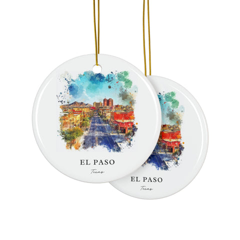 El Paso Texas Ornament: Unique El Paso Souvenir, El Paso Decor, and Authentic El Paso TX Christmas Gift