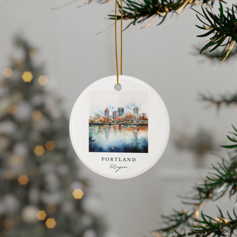 Portland Oregon Ornament: Unique Portland OR Souvenir, Portland OR Decor, and Authentic Portland Oregon Xmas Gift