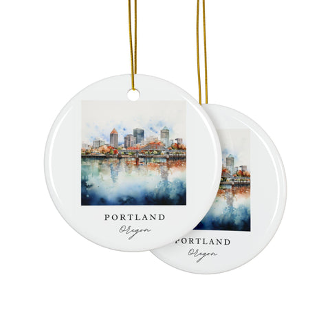 Portland Oregon Ornament: Unique Portland OR Souvenir, Portland OR Decor, and Authentic Portland Oregon Xmas Gift