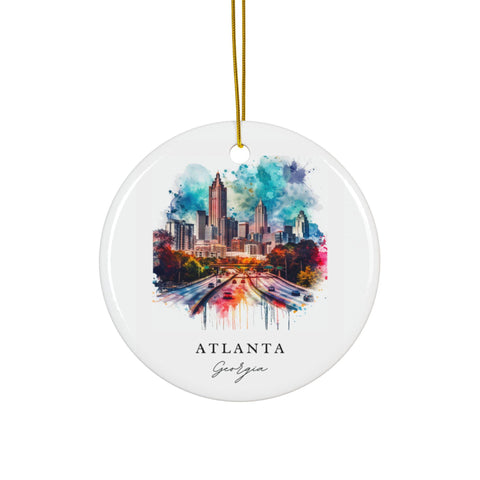 Atlanta Skyline Ornament: Unique Atlanta Souvenir, Atlanta Georgia Decor, and Atlanta GA Christmas Gift (1pc, 3pcs, 5pcs, 10pcs)