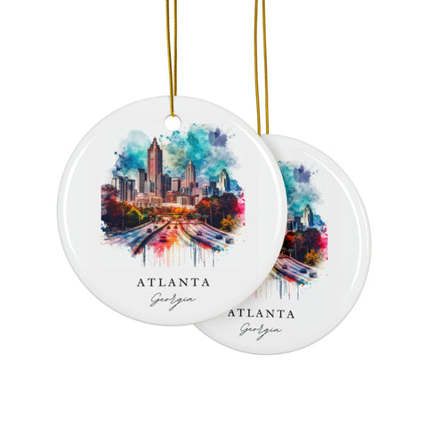 Atlanta Skyline Ornament: Unique Atlanta Souvenir, Atlanta Georgia Decor, and Atlanta GA Christmas Gift (1pc, 3pcs, 5pcs, 10pcs)