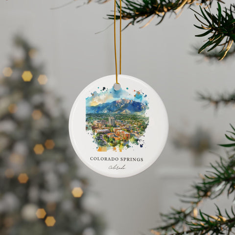 Colorado Springs Ornament: Colorado Springs Souvenir, Colorado Springs Decor, and Authentic Colorado Xmas Gift (1pc, 3pcs, 5pcs, 10pcs)