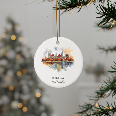 Omaha Nebraska Ornament: Unique Omaha NE Souvenir, Omaha Decor, and Omaha Nebraska Christmas Gift