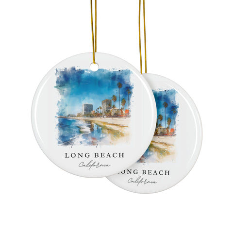 Long Beach Cali Ornament: Long Beach LA Souvenir, Long Beach California Decor, and Authentic Long Beach Xmas Gift