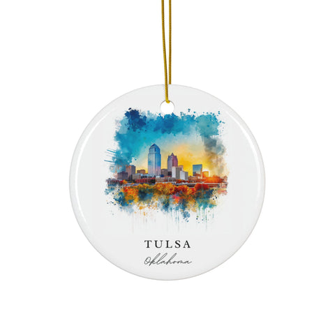 Tulsa OK Ornament: Unique Tulsa Souvenir, Tulsa Oklahoma Decor, and Authentic Tulsa Christmas Gift