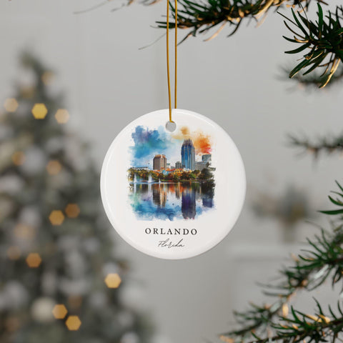 Orlando FL Ornament: Unique Orlando Souvenir, Orlando Florida Decor, and Authentic Orlando FL Christmas Gift (1pc, 3pcs, 5pcs, 10pcs)