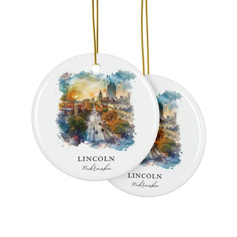 Lincoln NE Ornament: Unique Lincoln Nebraska Souvenir, Lincoln Nebraska Decor, and Lincoln NE Christmas Gift