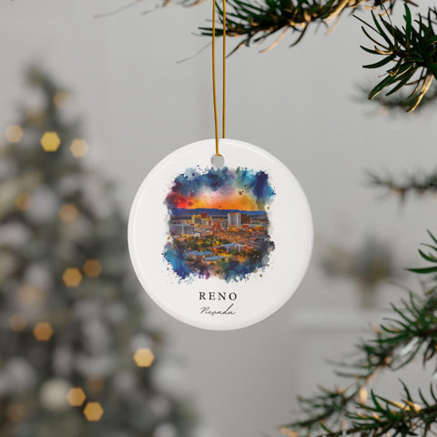 Reno Nevada Ornament: Unique Reno Souvenir, Reno NV Decor, and Reno Nevada Christmas Gift