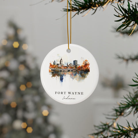 Fort Wayne IN Ornament: Unique Fort Wayne Souvenir, Fort Wayne Decor, and Fort Wayne Indiana Christmas Gift