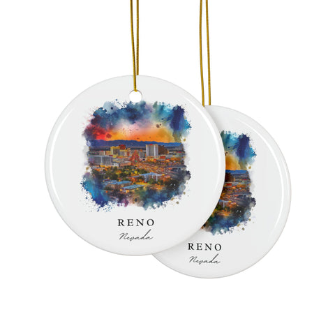 Reno Nevada Ornament: Unique Reno Souvenir, Reno NV Decor, and Reno Nevada Christmas Gift