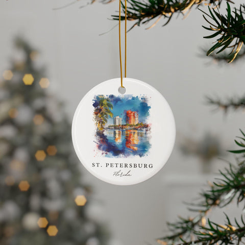 St Petersburg FL Ornament: St Petersburg FL Souvenir, St Petersburg Decor, and St Petersburg FL Christmas Gift