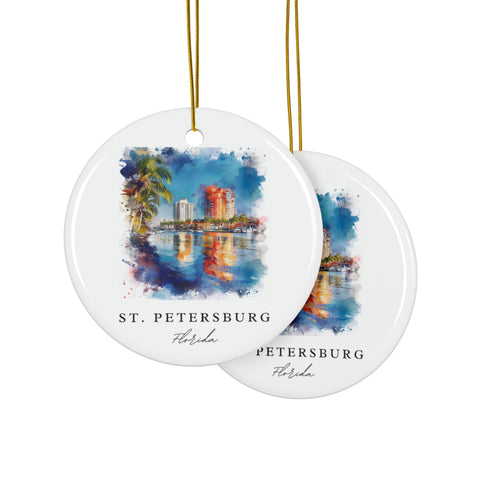 St Petersburg FL Ornament: St Petersburg FL Souvenir, St Petersburg Decor, and St Petersburg FL Christmas Gift