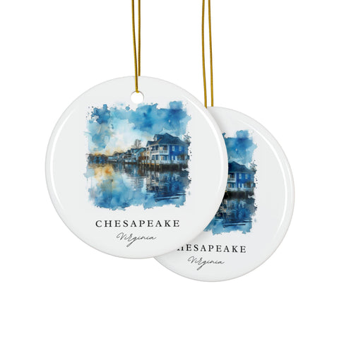 Chesapeake Virginia Ornament: Chesapeake Souvenir, Chesapeake VA Decor, and Chesapeake Virginia Christmas Gift