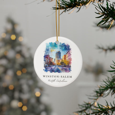 Winston-Salem Ornament: Winston-Salem Souvenir, Winston NC Decor, and Winston North Carolina Christmas Gift