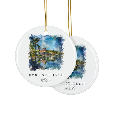 Port St. Lucie Ornament: PSL Florida Souvenir, Port St. Lucie Decor, and Port St. Lucie FL Christmas Gift