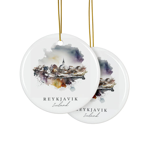 Reykjavik Iceland Ornament: Unique Reykjavik Souvenir, Reykjavik Decor, and Authentic Reykjavik Iceland Gift