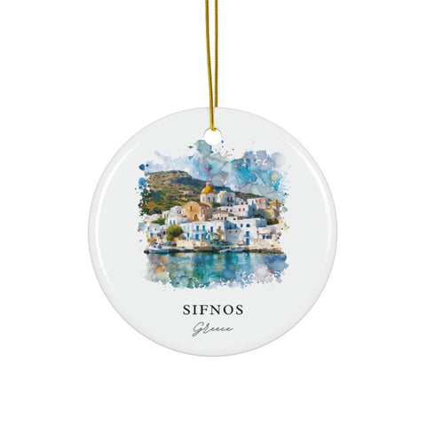 Sifnos Greece Ornament: Unique Sifnos Souvenir, Cyclades Islands Decor, and Authentic Sifnos Greece Gift