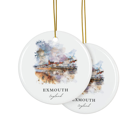 Exmouth England Ornament: Unique Exmouth Souvenir, Exmouth Decor, and Authentic Exmouth UK Gift