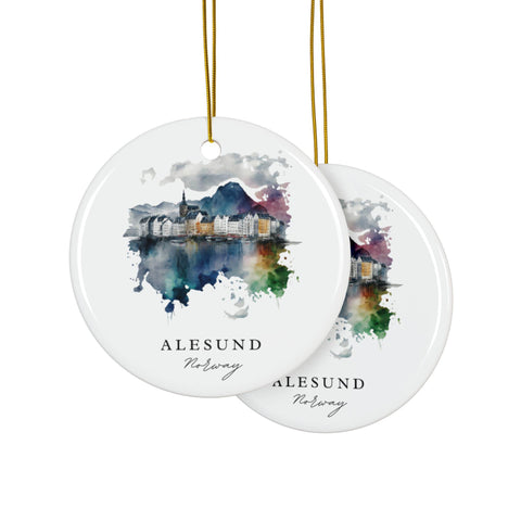 Alesund Norway Ornament: Unique Alesund Souvenir, Alesund Decor, and Authentic Alesund Norway Gift