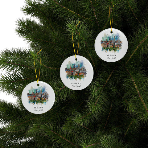 Albany NY Ornament: Unique Albany Souvenir, Albany New York Decor, and Authentic Albany NY Gift