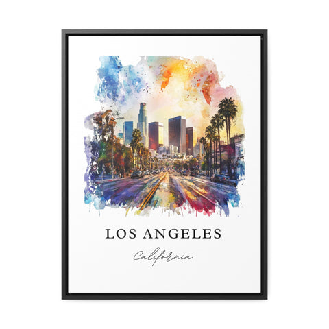 Los Angeles Wall Art, Los Angeles Print, Los Angeles Watercolor Art, LA Gift, Travel Print, Travel Poster, Housewarming Gift