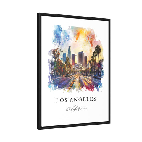 Los Angeles Wall Art, Los Angeles Print, Los Angeles Watercolor Art, LA Gift, Travel Print, Travel Poster, Housewarming Gift