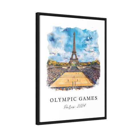 Paris Olympics Wall Art, Paris Beach Volleyball Print, Eiffel Tower Art, Olympics Paris Gift, Travel Print, Travel Poster, Housewarming Gift