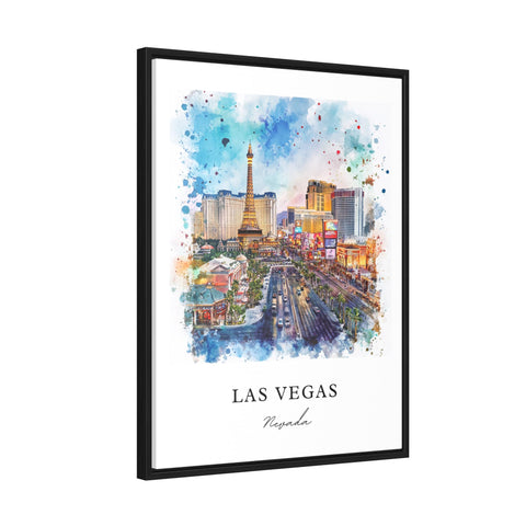 Las Vegas Wall Art, Las Vegas Print, Vegas Strip Watercolor Art, Vegas Strip Art Gift, Travel Print, Travel Poster, Housewarming Gift