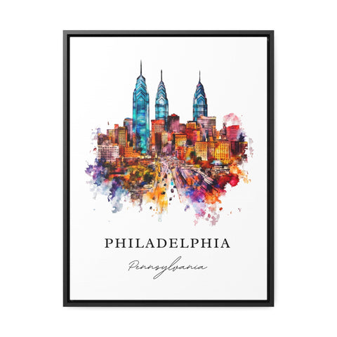 Philadelphia Wall Art, Philadelphia Print, Philly Watercolor Art, Philadelphia PA Gift, Travel Print, Travel Poster, Housewarming Gift