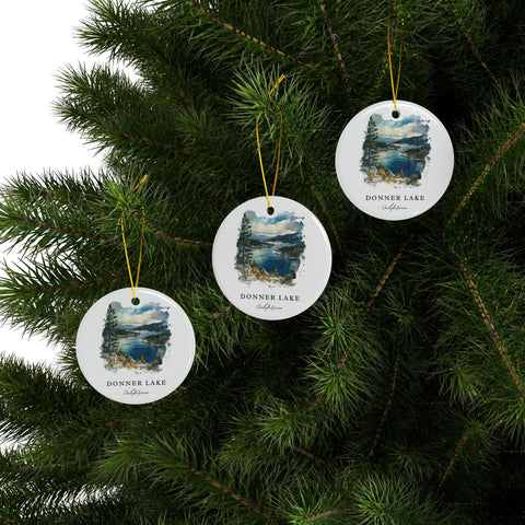 Donner Lake CA Ornament: Unique Donner Lake Souvenir, Donner Lake Decor, and Authentic Donner Lake California Gift