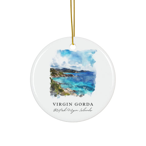 Virgin Gorda Ornament: Unique Virgin Gorda Souvenir, Virgin Gorda Decor, and Authentic BVI Gift