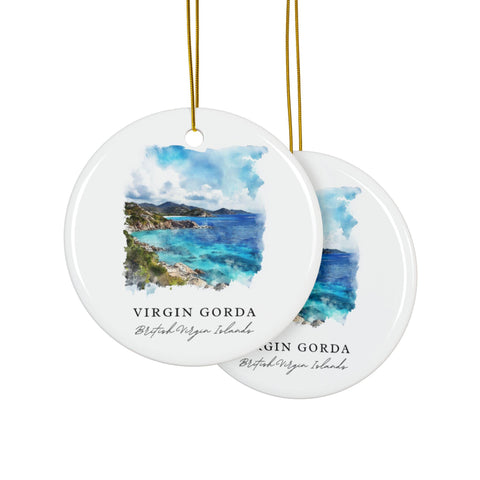 Virgin Gorda Ornament: Unique Virgin Gorda Souvenir, Virgin Gorda Decor, and Authentic BVI Gift