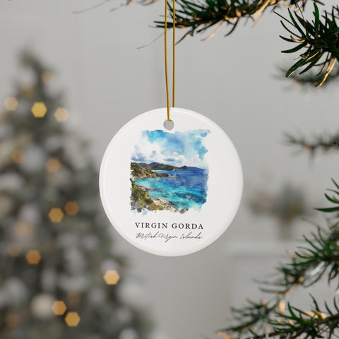 Virgin Gorda Ornament: Unique Virgin Gorda Souvenir, Virgin Gorda Decor, and Authentic BVI Gift