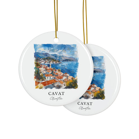 Cavat Croatia Ornament: Unique Cavat Souvenir, Cavat Croatia Decor, and Authentic Croatian Xmas Gift