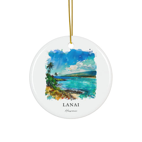 Lanai Hawaii Ornament: Unique Lanai Souvenir, Lanai Decor, and Authentic Lanai Hawaii Gift