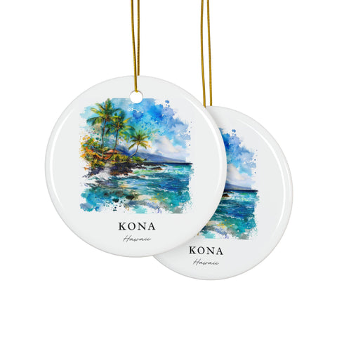 Kona Hawaii Ornament: Unique Kona Souvenir, Kona Decor, and Authentic Kona Hawaii Christmas Gift