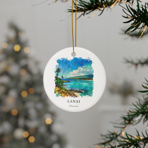 Lanai Hawaii Ornament: Unique Lanai Souvenir, Lanai Decor, and Authentic Lanai Hawaii Gift