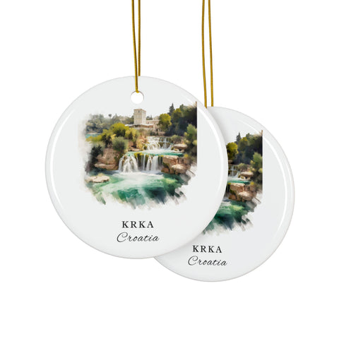 Krka Croatia Ornament: Unique Krka Waterfalls Souvenir, Krka Croatia Decor, and Authentic Croatian Gift