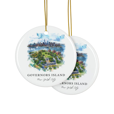 Governors Island Ornament: Unique Gov Island Souvenir, NYC Decor, and Authentic Governors Island NY Gift (1pc, 3pcs, 5pcs, 10pcs)