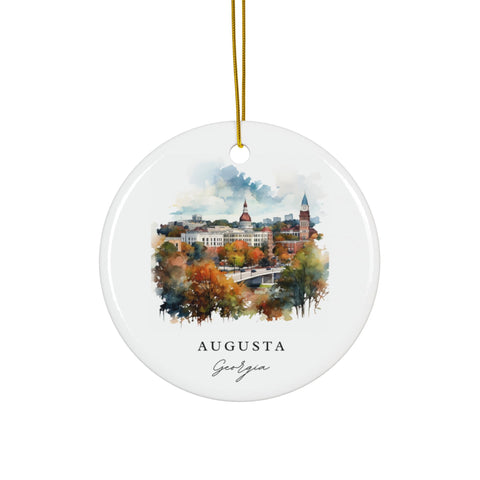 Augusta Georgia Ornament: Unique Augusta GA Souvenir, Augusta GA Decor, and Authentic Augusta Georgia Xmas Gift