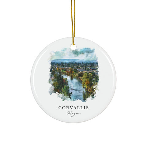 Corvallis OR Ornament: Unique Corvallis Souvenir, Corvallis Oregon Decor, and Authentic Oregon State Xmas Gift