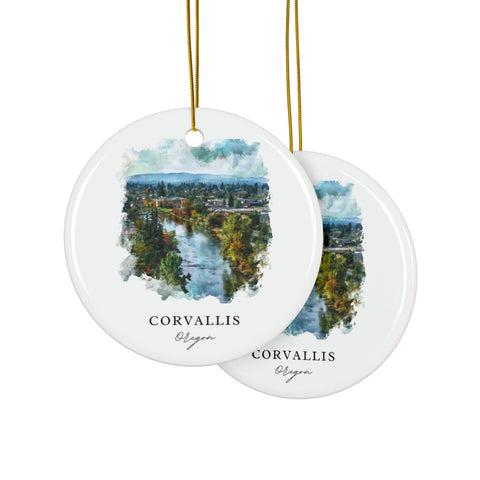 Corvallis OR Ornament: Unique Corvallis Souvenir, Corvallis Oregon Decor, and Authentic Oregon State Xmas Gift