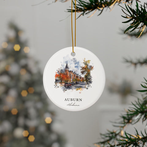 Auburn Alabama Ornament: Unique Auburn Souvenir, Auburn Decor, and Authentic Auburn University Xmas Gift (1pc, 3pcs, 5pcs, 10pcs)