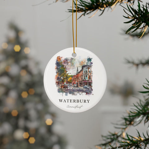 Waterbury CT Ornament: Unique Souvenir, Waterbury Connecticut Decor, and Authentic Waterbury CT Gift