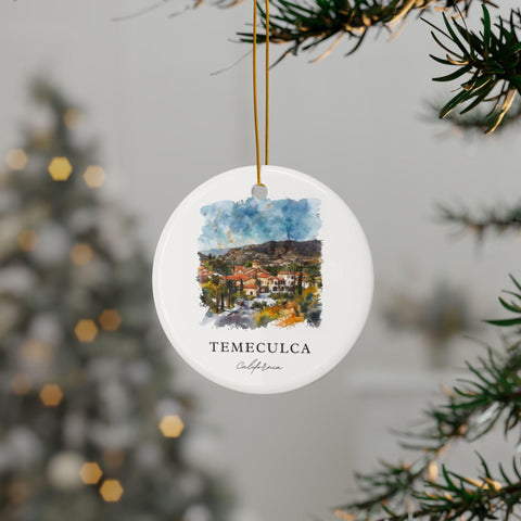 Temecula CA Ornament: Unique Temecula Souvenir, Temecula Decor, and Authentic Temecula Cali Gift