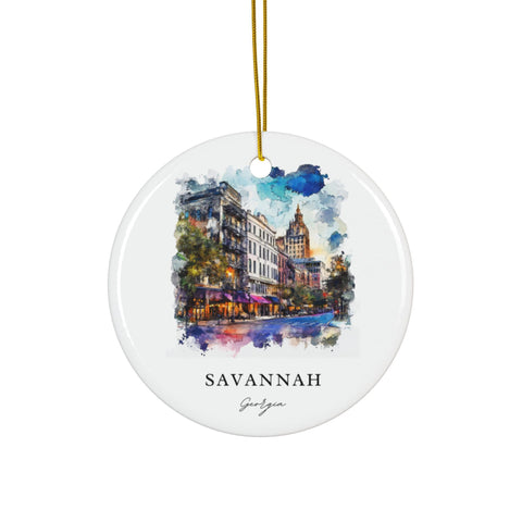 Savannah Georgia Ornament: Unique Savannah Souvenir, Savannah GA Decor, and Authentic Savannah GA Gift